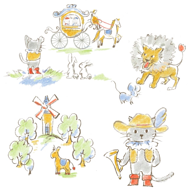 「長ぐつをはいたネコ」イラスト