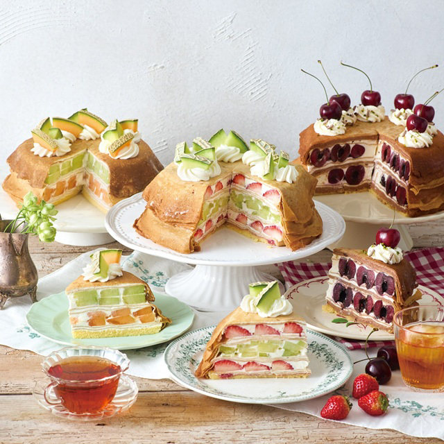 ラブアンドテーブル限定！旬のメロンやフレッシュミントを味わうミルクレープが順次登場