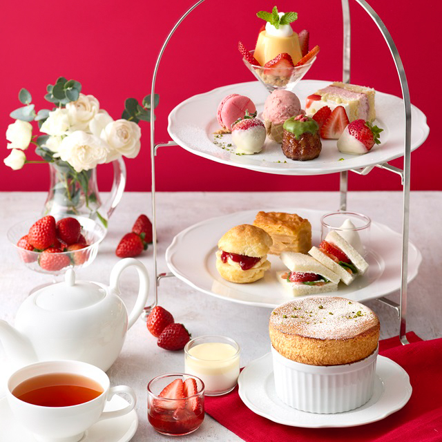 梅田阪神限定！甘酸っぱいあまおう苺を楽しむアフタヌーンティーセットが登場