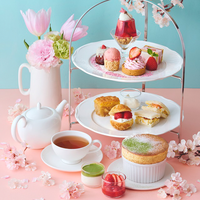 梅田阪神限定！苺とさくらを楽しむ春のアフタヌーンティーセット