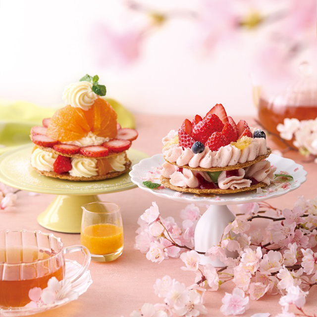 3店舗限定 桜香るミルフィーユやジューシーな柑橘を味わうミルフィーユが順次登場