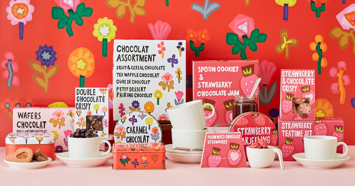 冬限定の紅茶やチョコレートが鈴木マサルさんデザインのパッケージで