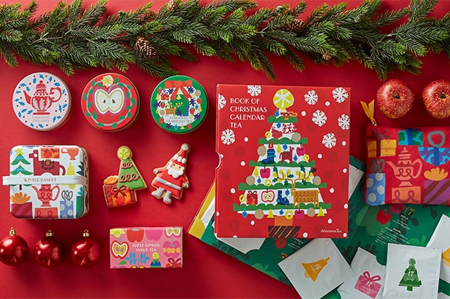 クリスマス限定の紅茶やお菓子が鈴木マサルさんデザインのパッケージで