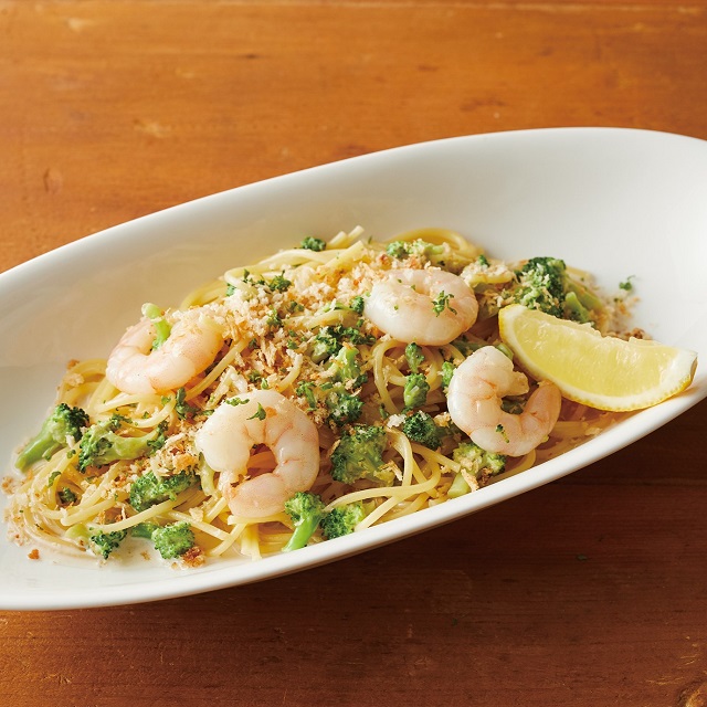 海老とブロッコリーのアンチョビクリームソースパスタ