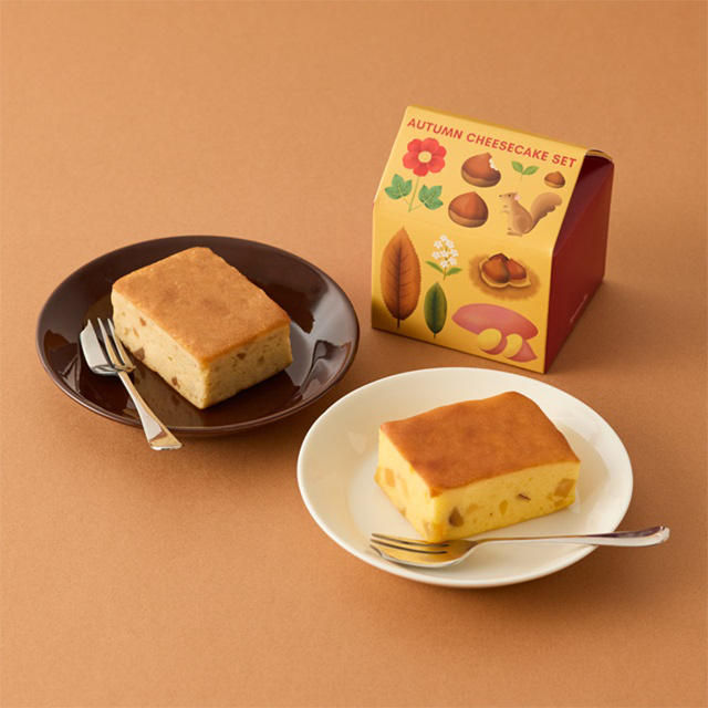 秋のチーズケーキセット マロン&さつまいも