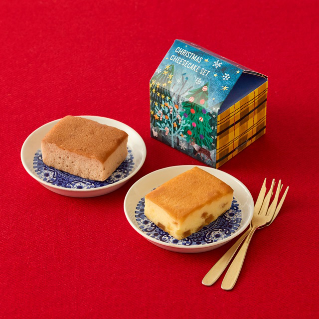クリスマスチーズケーキセット 苺&アップル