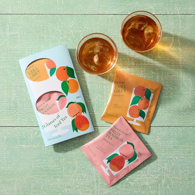 2グラスオブアイスティーオレンジアールグレイ/フルーツルイボスティー ピーチ＆マンゴー