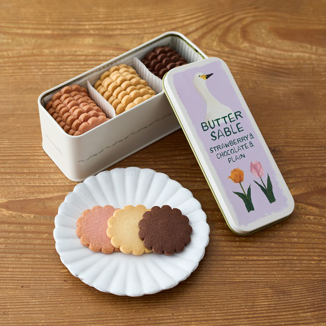 3種バターサブレ 苺＆ショコラ＆プレーン