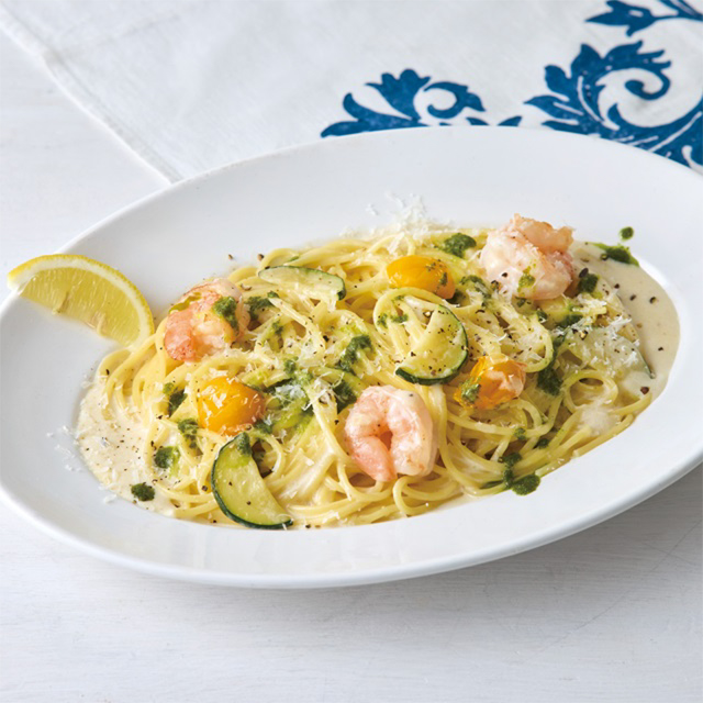 海老とズッキーニのレモンクリームソースパスタ（6/5～9/3）