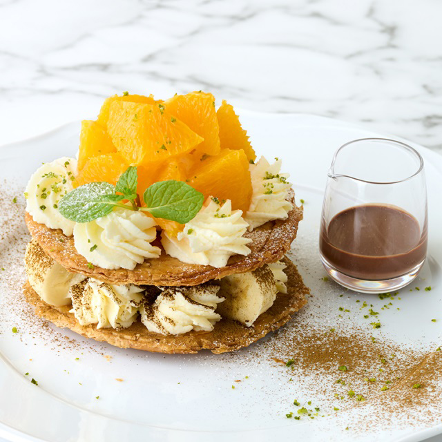 オレンジとアールグレイショコラのミルフィーユ