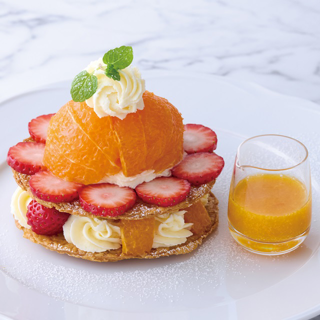 「きよみ」と苺のミルフィーユ