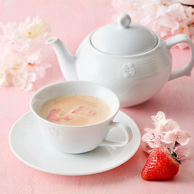 さくらと苺のミルクティー