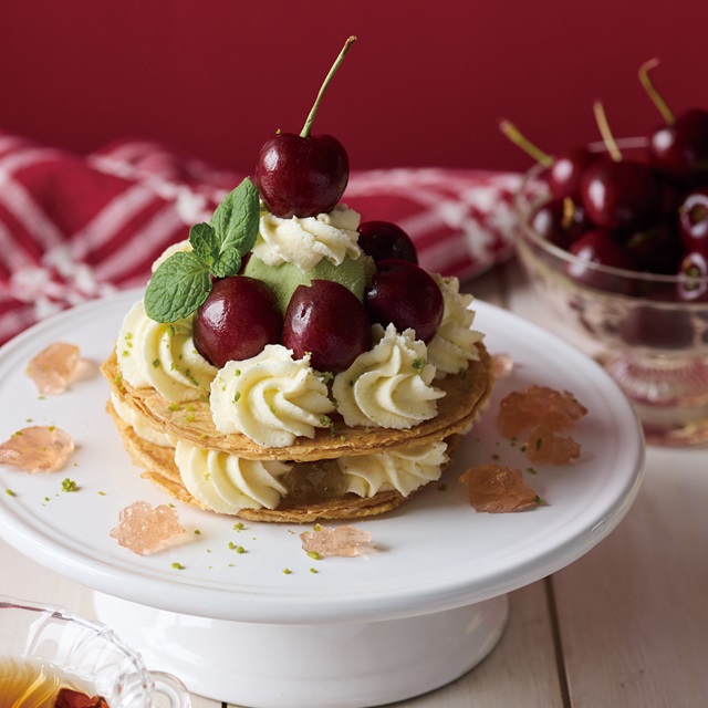 ルミネ有楽町限定 アメリカンチェリーを楽しむフルーツミルフィーユが登場